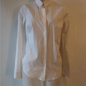 Classic White Button-Up Shirt with the party in the back Bailey 44